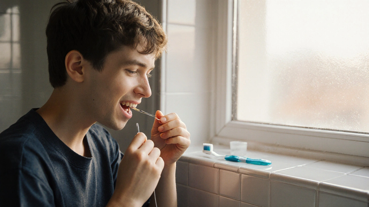 Jak často si čistit zuby nití při nošení rovnátek?