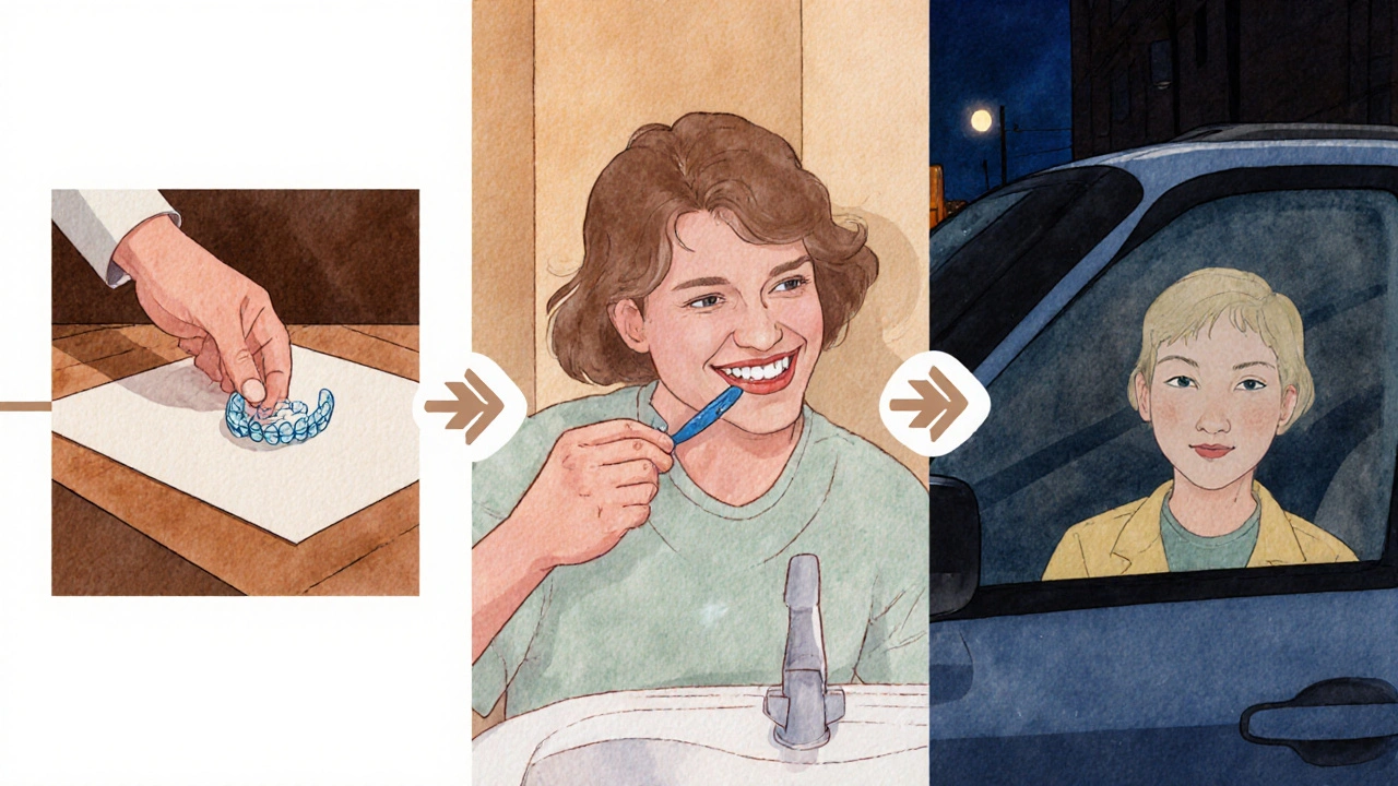 Postupné přizpůsobení životu se snímacími rovnátky.