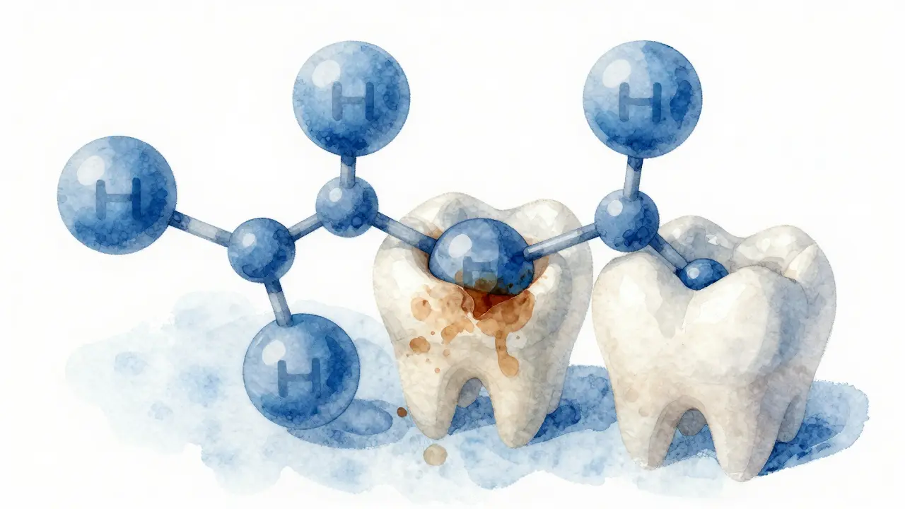 Peroxid vodíku čistící zubní skvrny