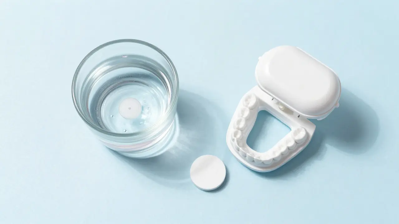 Hygienická rutina s roztokem a obalem.