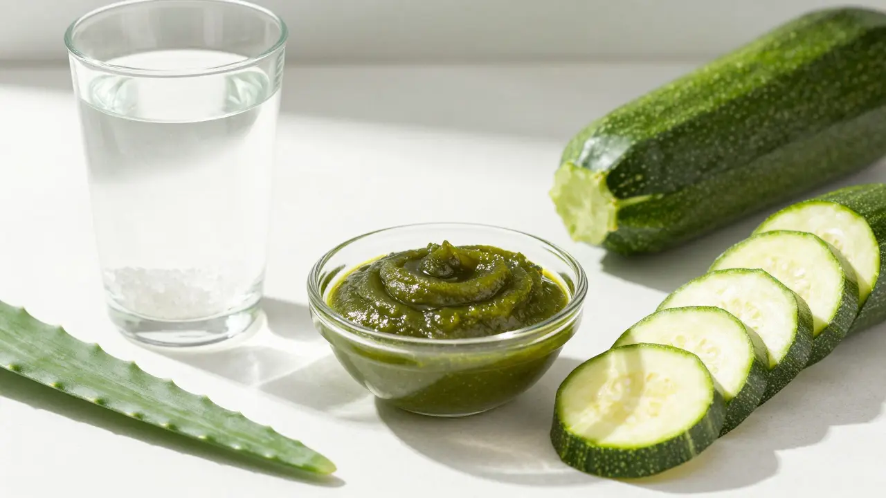 Přírodní prostředky jako sůl, neem a aloe vera pro péči o citlivé zuby.