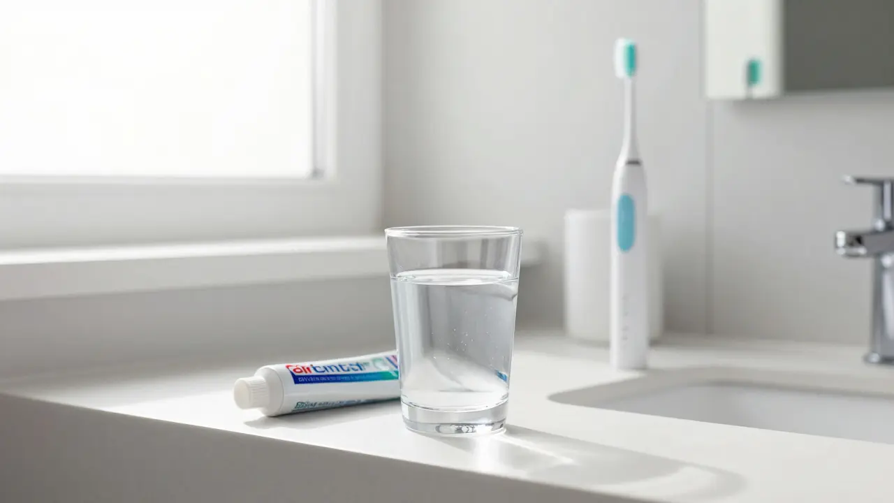 Ranní dentální hygiena: voda, pasta a elektrický kartáček