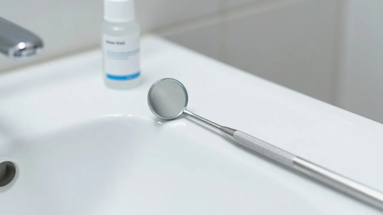 Dentální zrcátko: Jak správně kontrolovat korunky a můstky doma