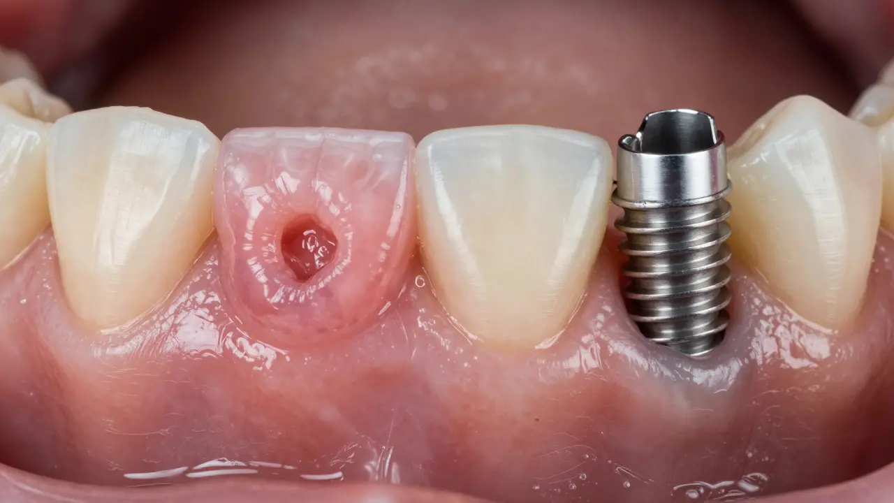 Porovnání hojení dásní při rané a zpožděné implantaci